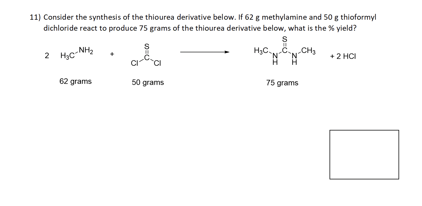 Consider The Synthesis Of The Thiourea Derivative