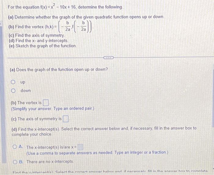 solved-for-the-equation-f-x-x2-10x-16-determine-the-chegg