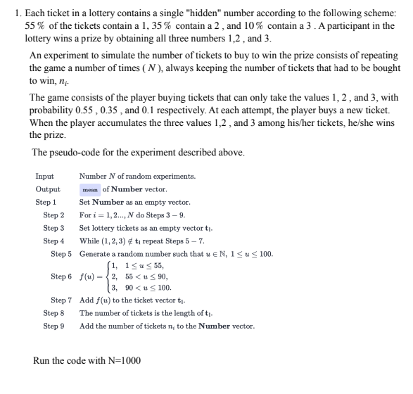 Solved Each ticket in a lottery contains a single "hidden" | Chegg.com