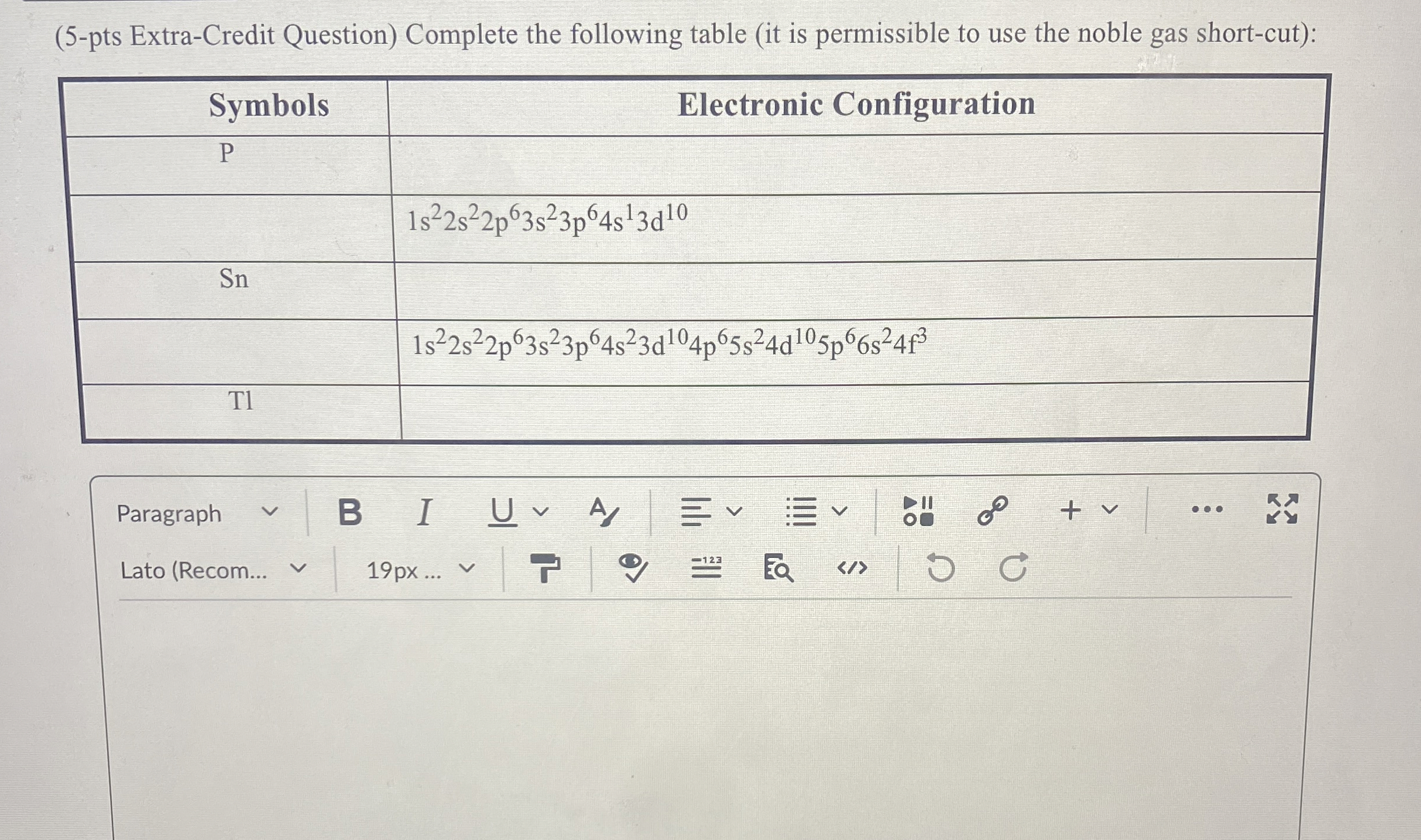 (5pts ExtraCredit Question) the following