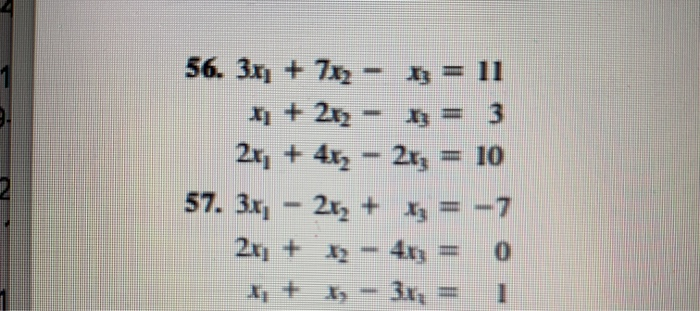 Solved Solve Problems 47-62 Using Gauss-Jordan Elimination. | Chegg.com