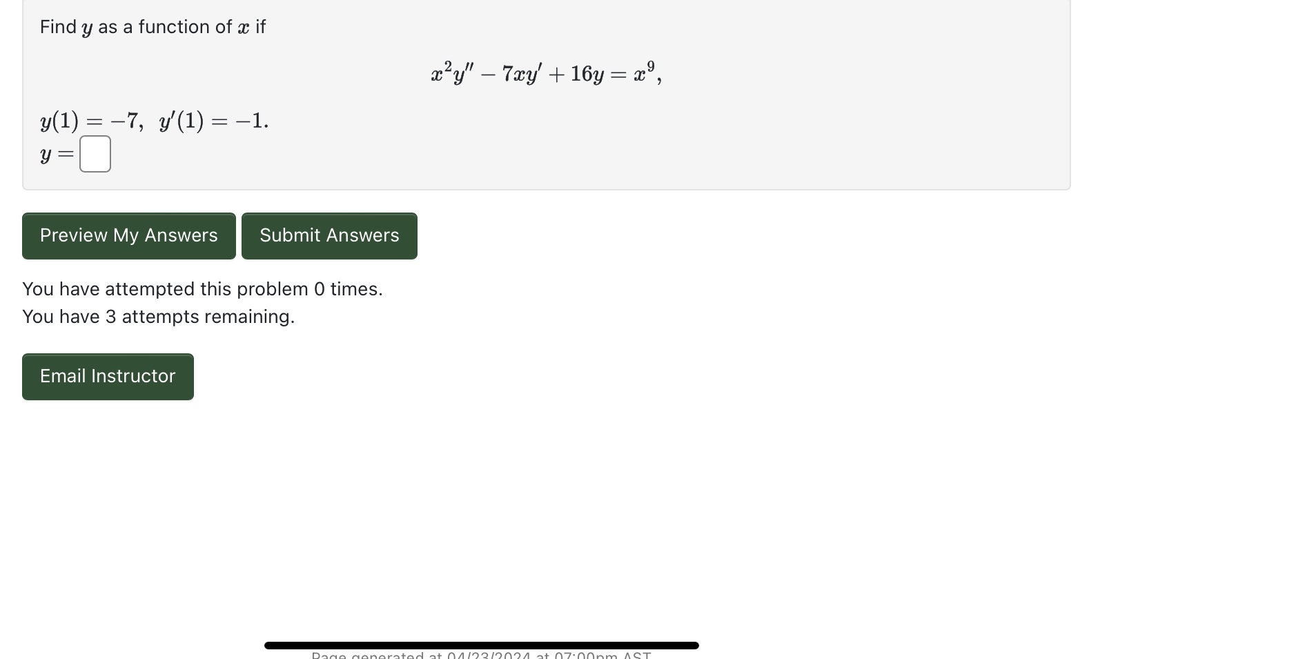 Solved Find Y ﻿as A Function Of X