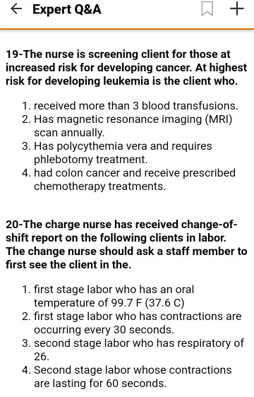 Solved + Expert Q&amp;A W + 19-The nurse is screening client for 
