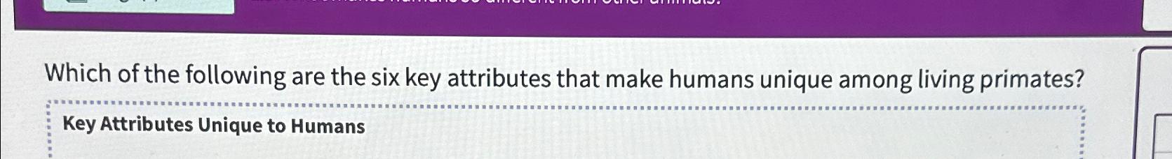 Solved Which of the following are the six key attributes | Chegg.com