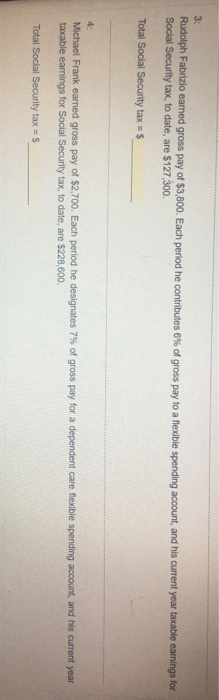 Solved PSa 4 2 Calculate Social Security Tax For Each Of Chegg