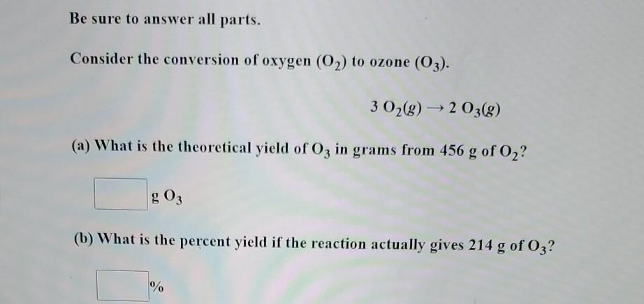 Solved Be sure to answer all parts. Consider the conversion | Chegg.com