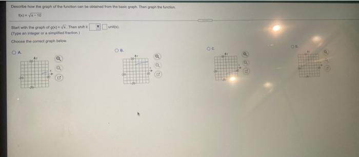 Solved Describe how the graph of the function can be | Chegg.com