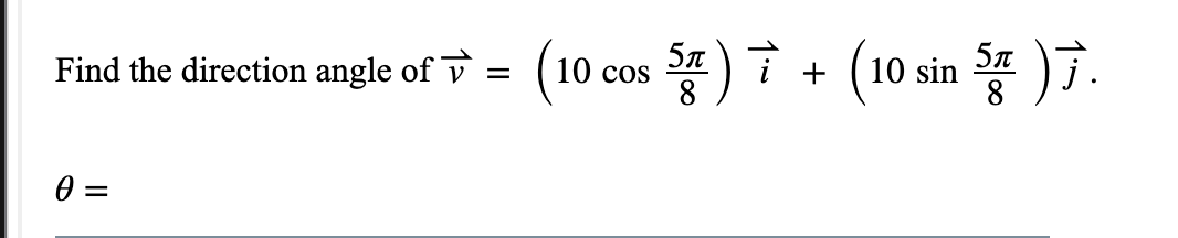Solved Find the direction angle of | Chegg.com