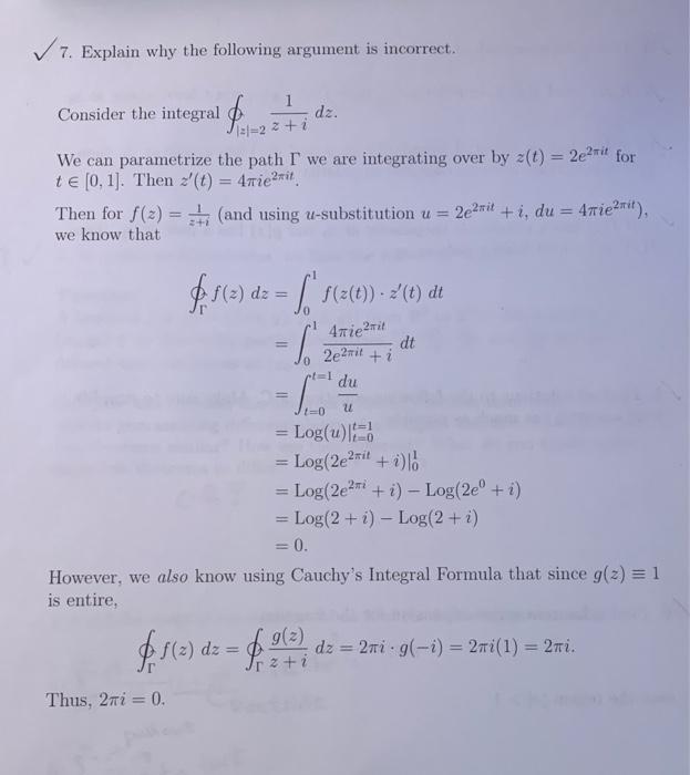 Solved 7. Explain why the following argument is incorrect. | Chegg.com