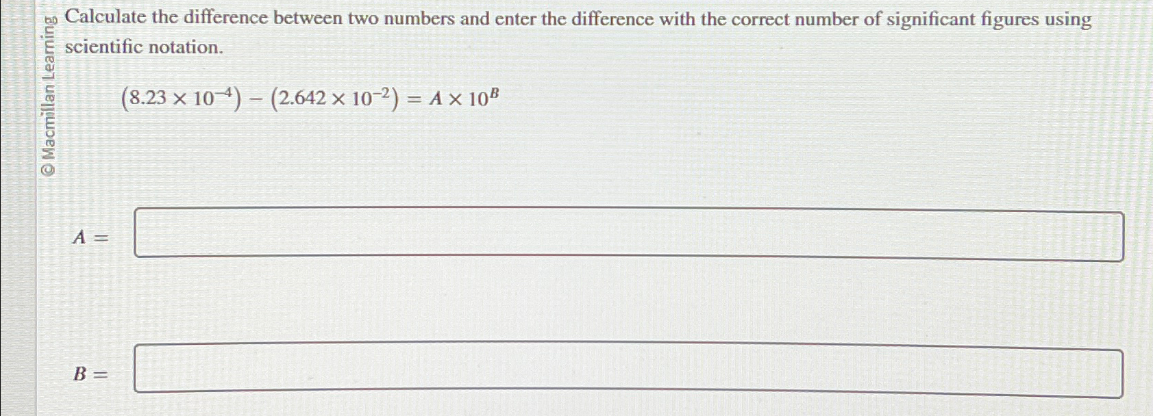 Solved Calculate the difference between two numbers and | Chegg.com