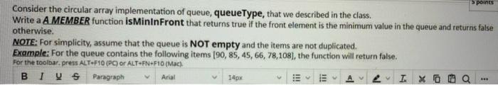 Solved Consider the circular array implementation of queue, | Chegg.com