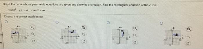 Solved Find two different parametric equations for the | Chegg.com