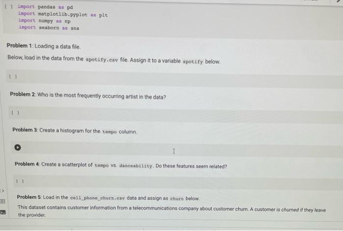 t 1 import pandas as pd inport matplotisb.pyplot as | Chegg.com