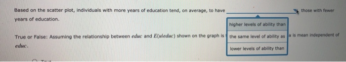 Solved 3. Mean independence of the error term and | Chegg.com