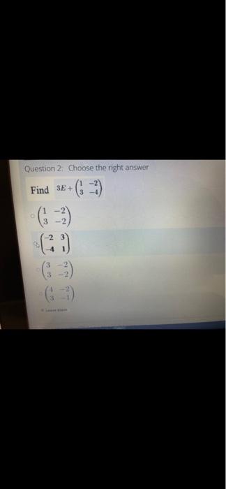 Solved Question 14: Choose the right answer Find the | Chegg.com