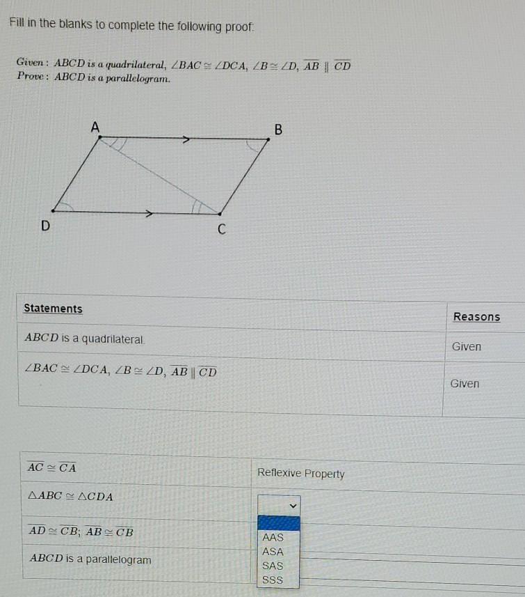 Solved Fill In The Blanks To Complete The Following Proof | Chegg.com