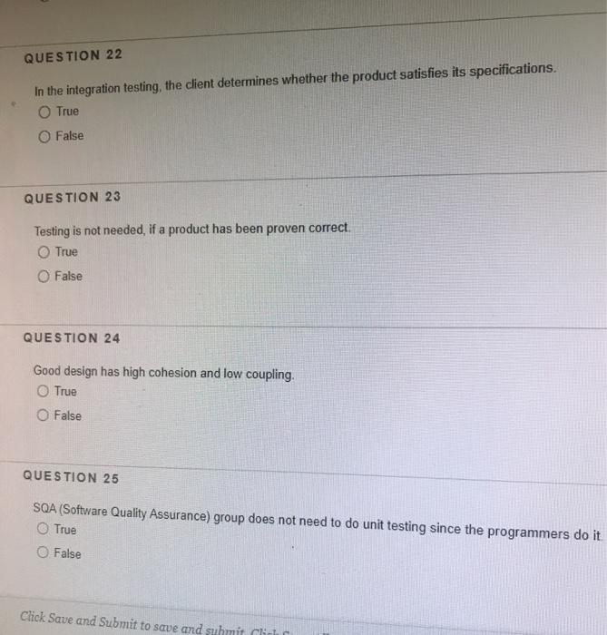 Solved QUESTION 22 In The Integration Testing, The Client | Chegg.com