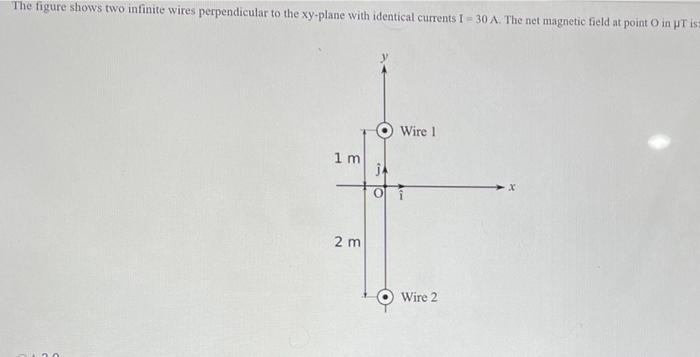 Solved The Figure Shows Two Infinite Wires Perpendicular To | Chegg.com