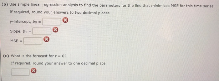 Solved Consider the following time series. t 1 2 3 4 Сл yt 5 | Chegg.com