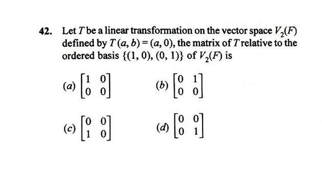 Solved 42. Let T be a linear transformation on the vector | Chegg.com
