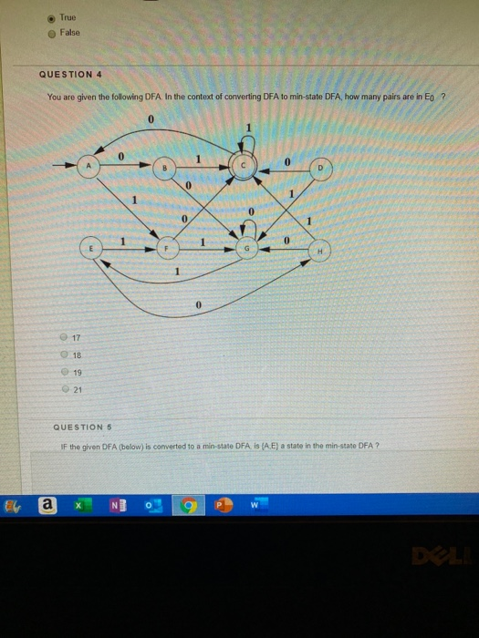 Solved QUESTION 4 You are given the following DFA in the | Chegg.com