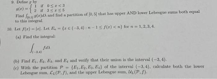 Solved 9. Define g by 1 if OSI