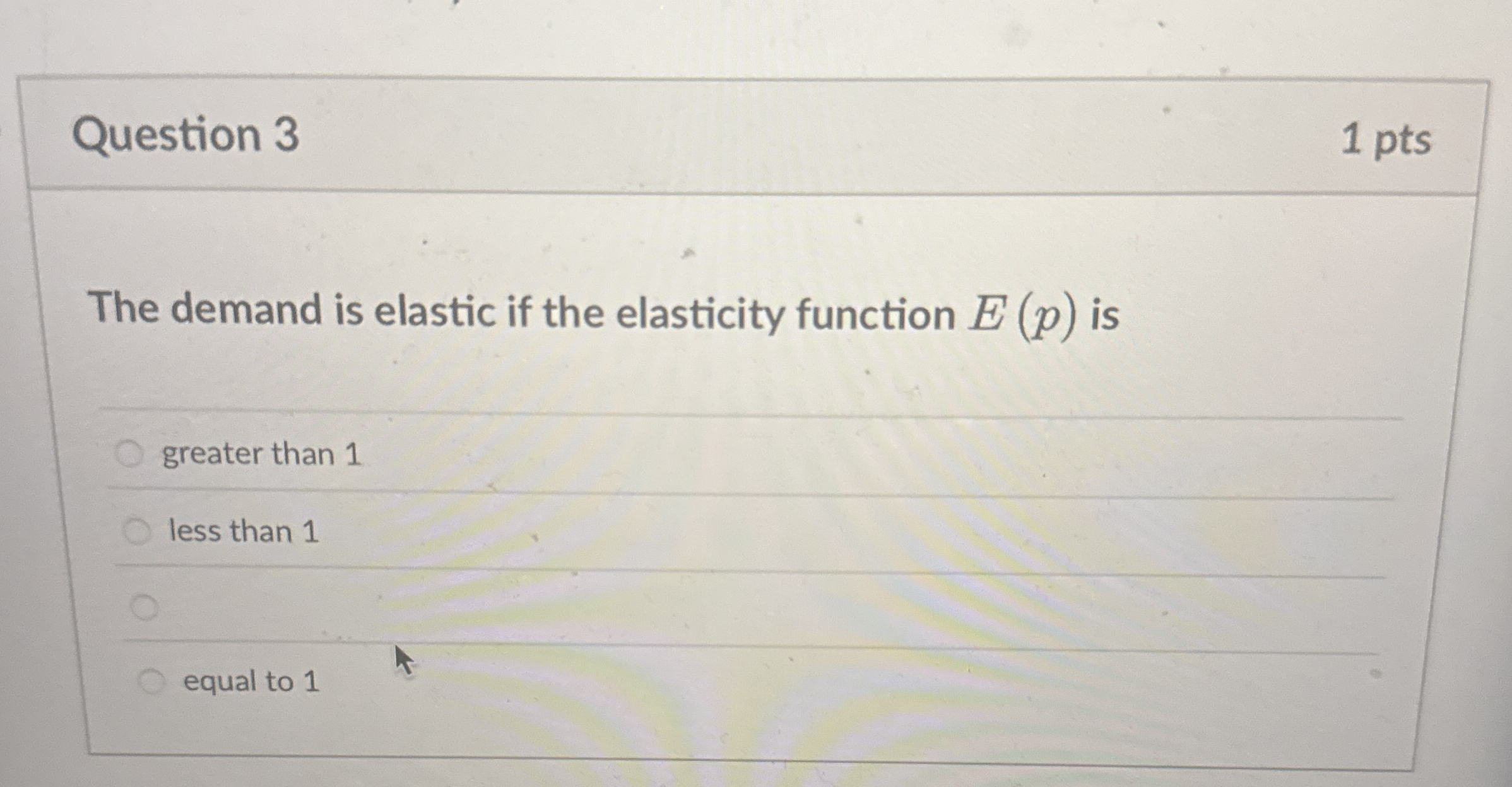 Solved Question 31 ﻿ptsThe demand is elastic if the | Chegg.com