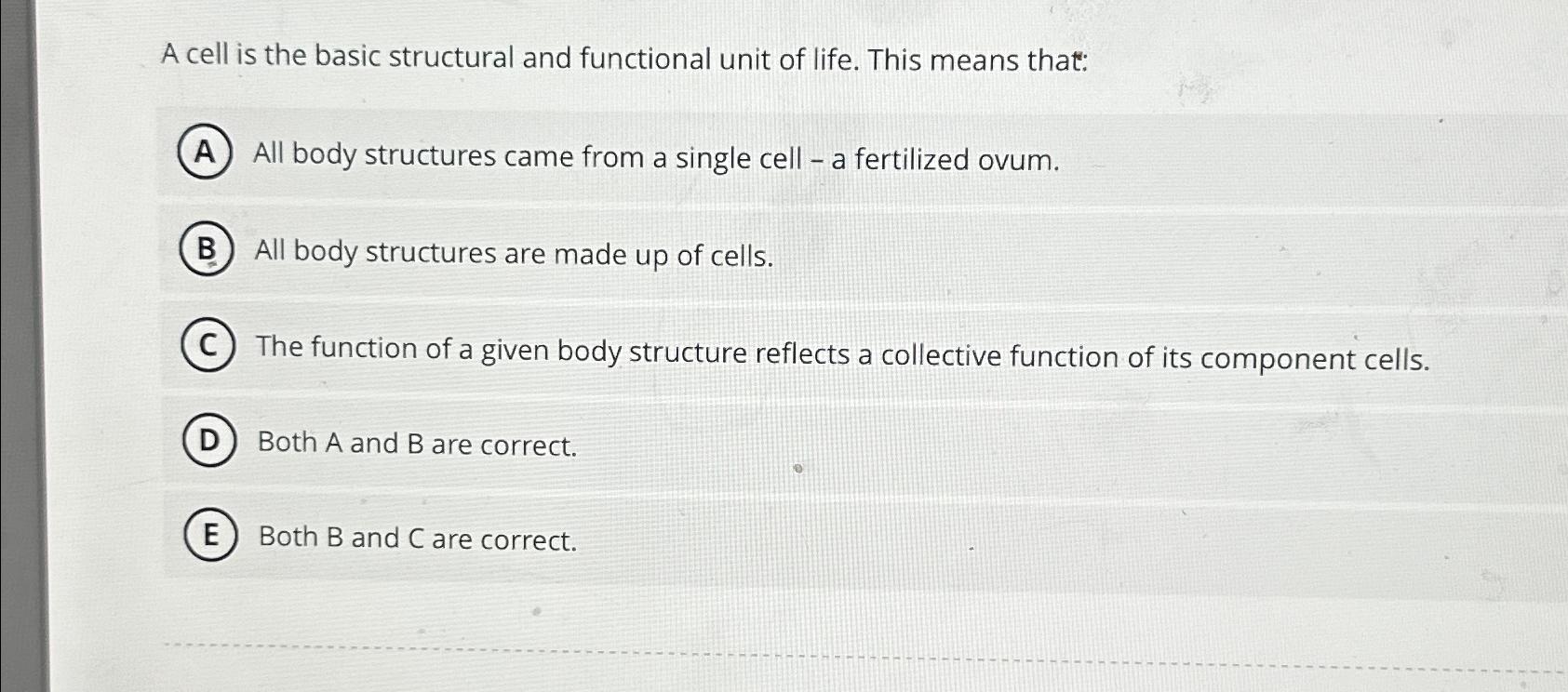 what is the basic structural and functional unit of our body