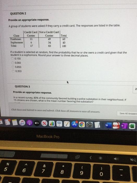 Solved QUESTION 2 Provide an appropriate response. A group | Chegg.com