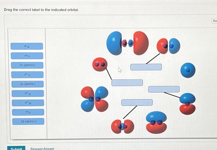Solved Drag the correct label to the indicated orbital. | Chegg.com