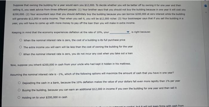 Solved 2. Implications of inflation and deflation Suppose | Chegg.com