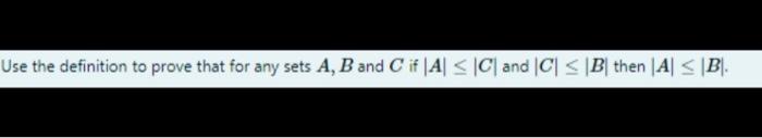 Solved Use The Definition To Prove That For Any Sets A, B | Chegg.com