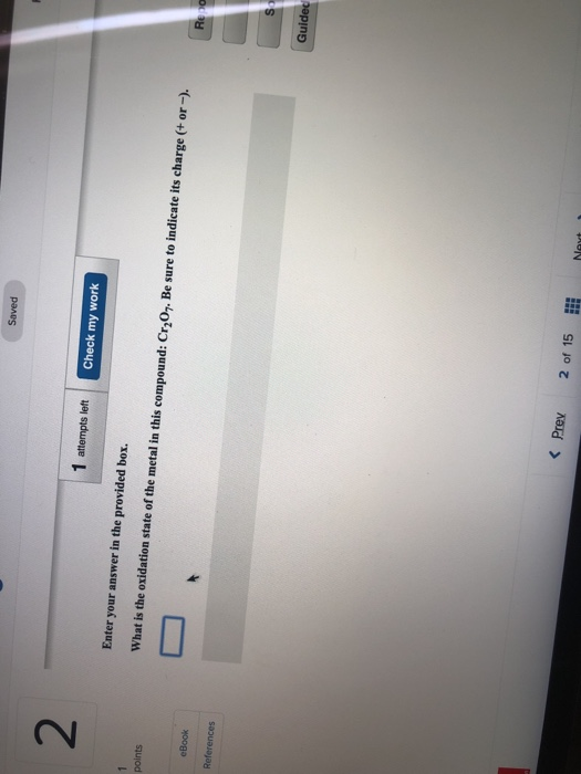 Solved Saved 1 attempts left Check my work Enter your answer | Chegg.com