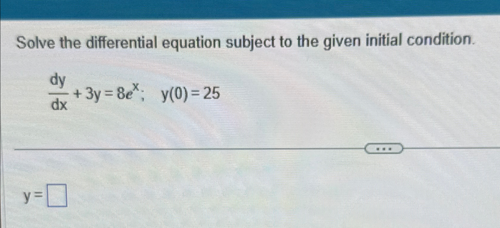 Solved Solve the differential equation subject to the given | Chegg.com