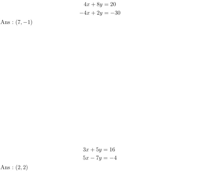 Solved Ructions Solve The System Of Linear Equations By Chegg Com