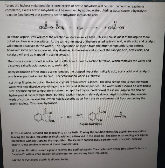 Solved 202020Aspirin.pdf The Synthesis of Aspirin The