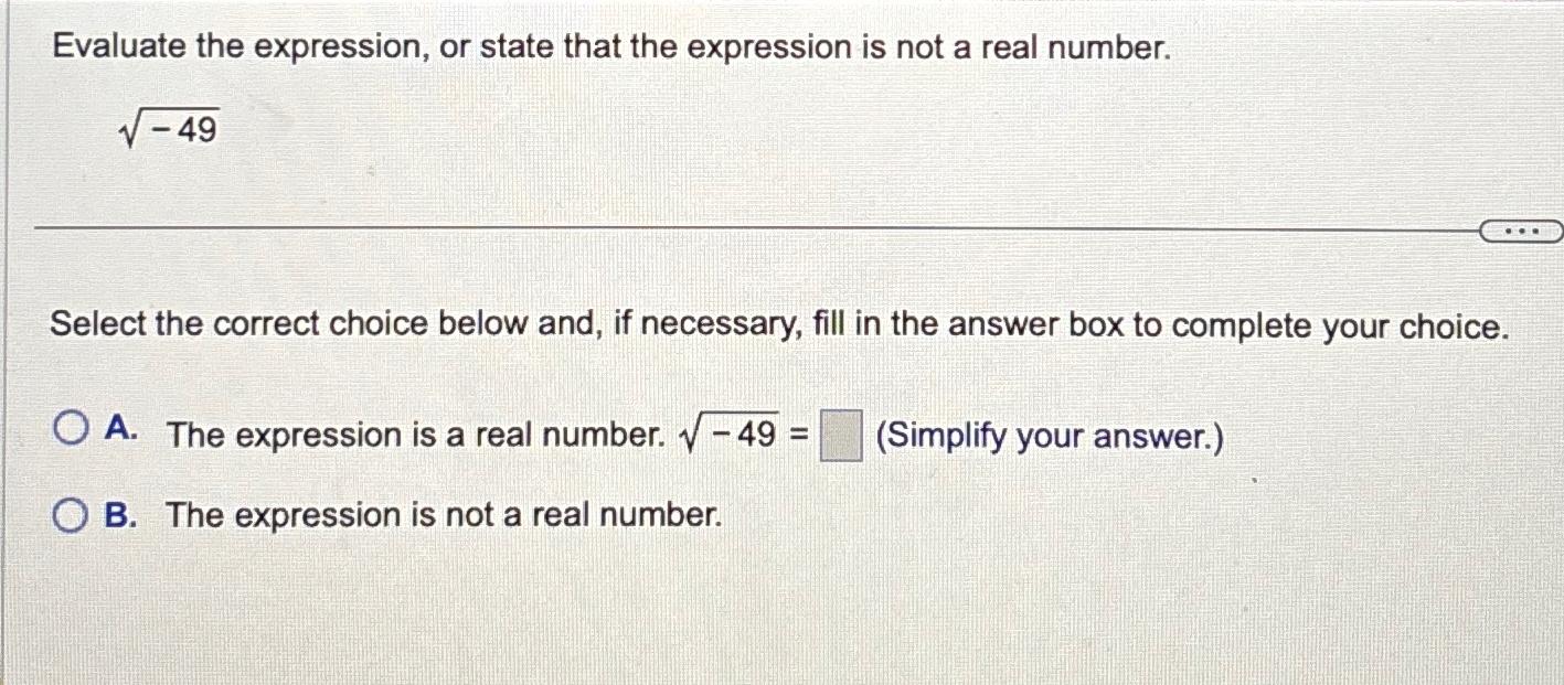 Solved Evaluate The Expression, Or State That The Expression | Chegg.com