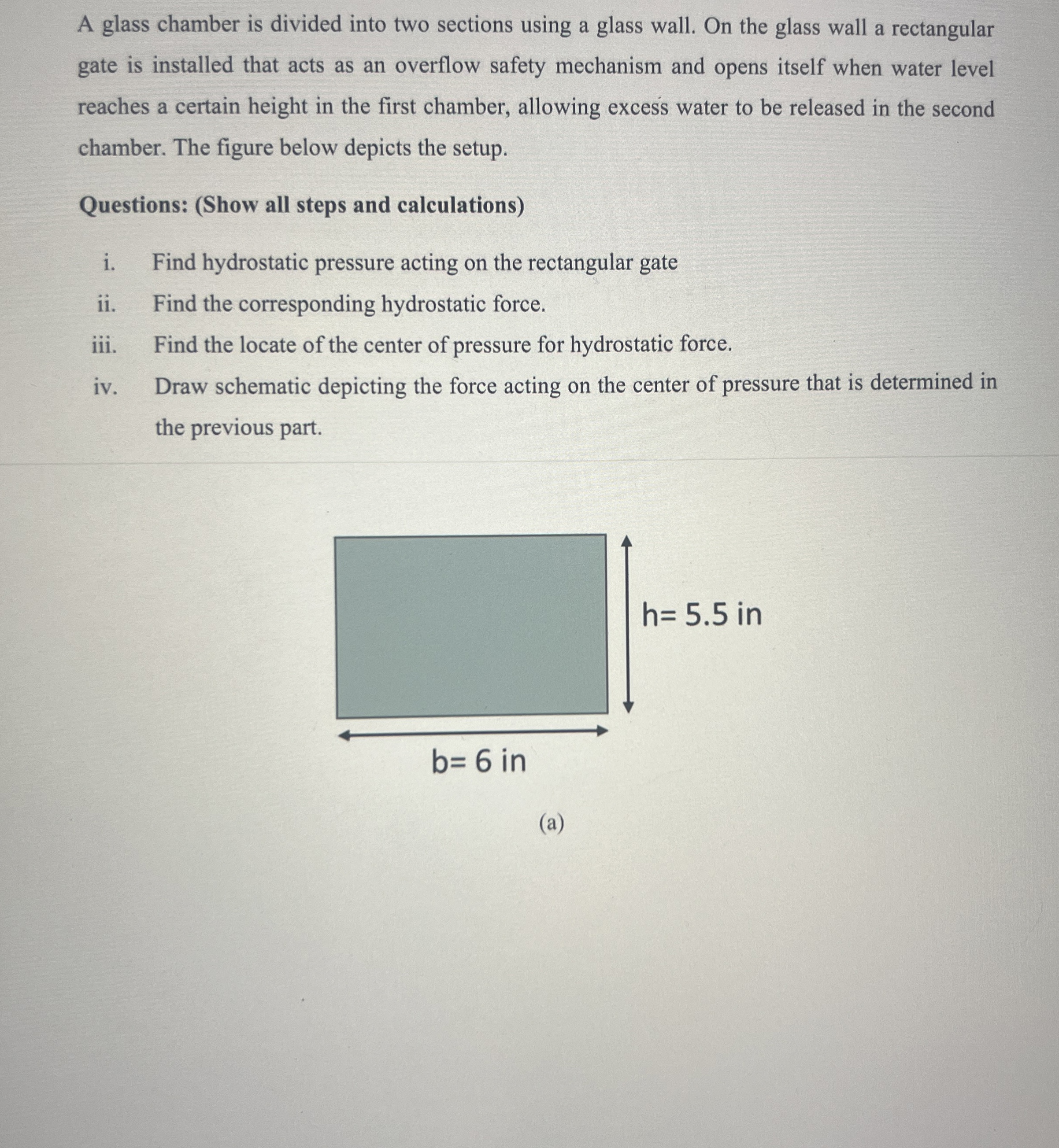 Solved A glass chamber is divided into two sections using a | Chegg.com