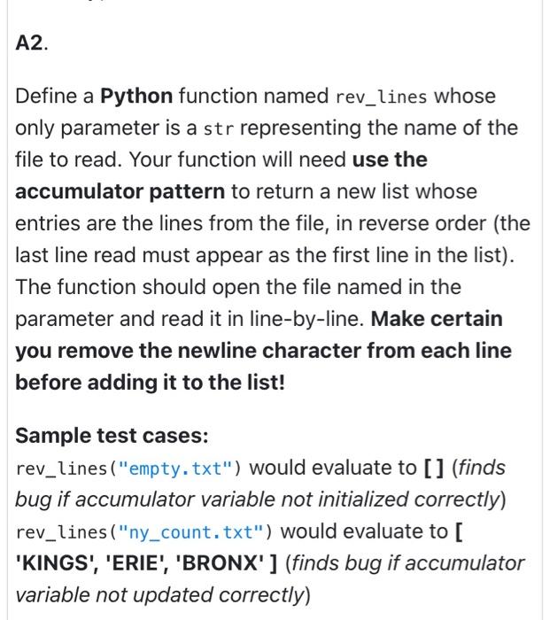 Solved A1. Define a Python function named num_different with | Chegg.com