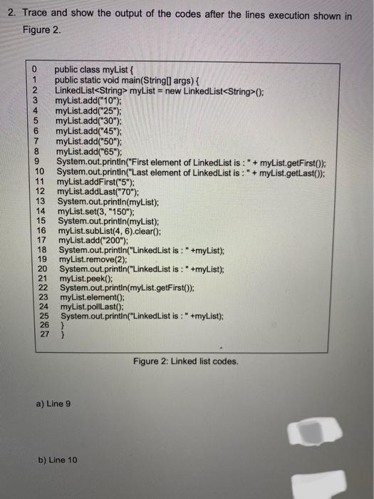 Solved 1. Based on the Java codes in Figure 1, state the | Chegg.com