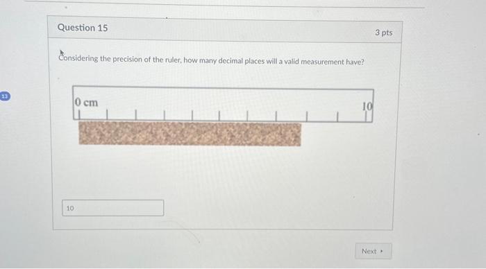 Solved Considering the precision of the ruler, how many | Chegg.com