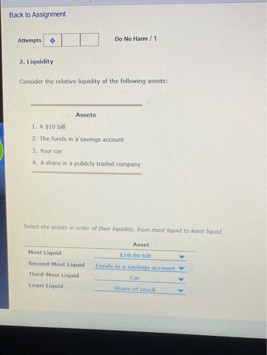 Solved Back to Assignment Attempts → Do No Harm/1 2. | Chegg.com