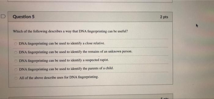 Solved D Question 1 2 pts Which of the following sequences | Chegg.com