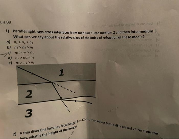 Solved 3) Use ray diagram to find the image and it will be