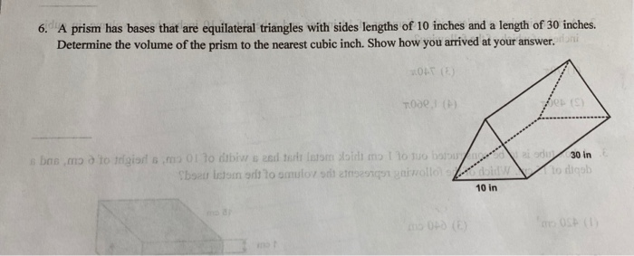 Solved 6 A Prism Has Bases That Are Equilateral Triangles 