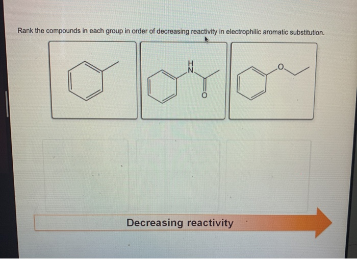 Solved Rank The Compounds In Each Group In Order Of 7559