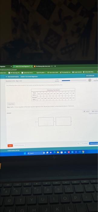 Solved The following table shows students' test scores on | Chegg.com