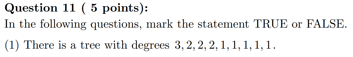 Mark The Statements That Are True Solved In the following questions, mark the statement TRUE | Chegg.com