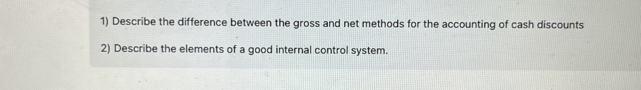 Solved Describe the difference between the gross and net | Chegg.com