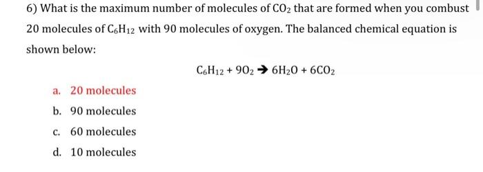Solved What is the maximum number of molecules of CO₂ that | Chegg.com